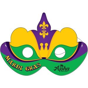 Mardi Gras Mask with Elastic Strap