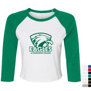 Bella + Canvas® Micro Rib 3/4 Raglan Cotton/Poly Ladies' Baby Tee