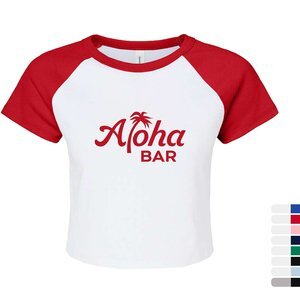 Bella + Canvas® Micro Rib Raglan Cotton/Poly Ladies' Baby Tee