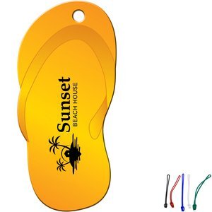 Orange Flip Flop Luggage Tag