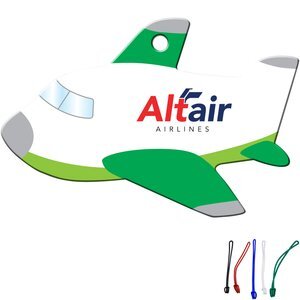 Green Airplane Luggage Tag