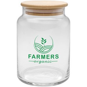 Apothecary Glass Jar with Bamboo Lid, 26 oz.
