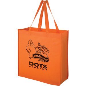 Halloween Non-Woven Mini Tote Bag w/ Ghost Graphic, 13" x 13"
