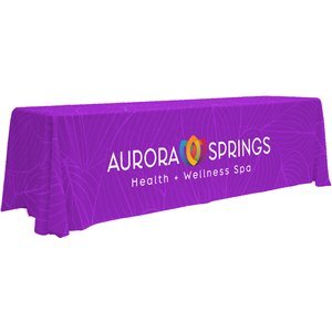 Lightweight 4-Sided Table Throw, 8' - Full Color Full Bleed