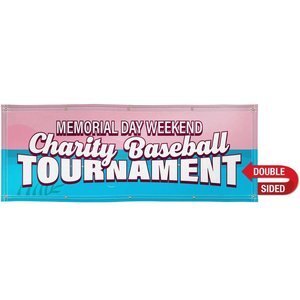 Nylon Double-Sided Banner, 3' x 8'