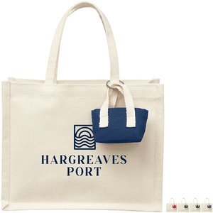 Eco-Friendly Mini Cotton Tote Bag with Cute Charm