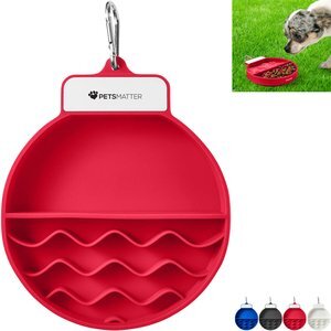 Portable Travel Pet Feeder with Suction Mat