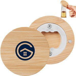 Bamboo Bottle Opener with Magnetic Back