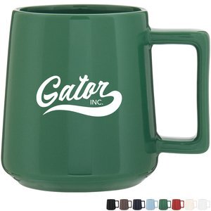 Jude Glossy Colored Exterior Ceramic Mug, 17 oz.