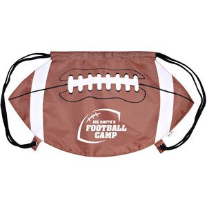 Gametime!® Football Drawstring Polyester Backpack
