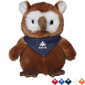 Hoot Plush Owl w/ Bandana, 6"