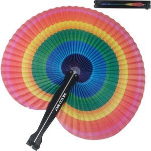 Rainbow Folding Paper Fan