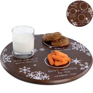 Dear Santa Milk & Cookies Serving Tray
