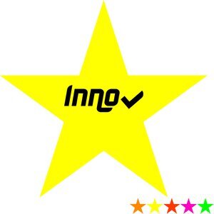 Star Shape Custom Sticker - Neon, 5/8"