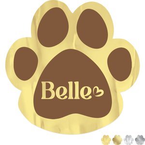 Paw Shape Custom Sticker - Foil, 1-7/8"