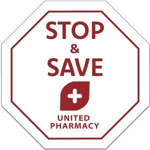 Stop Sign Shape Custom Sticker- Matte, 2-1/4"