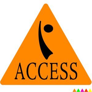 Triangle Shape Custom Sticker - Neon, 2-1/4"