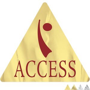 Triangle Shape Custom Sticker - Foil, 2-1/4"