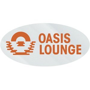 Oval Shape Custom Sticker - Clear, 1-3/4" x 3-5/8"