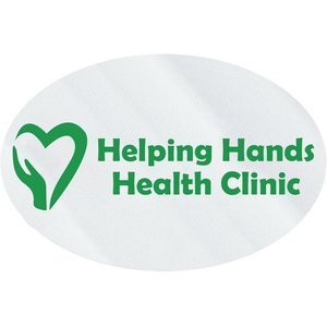 Oval Shape Custom Sticker - Clear, 2" x 3"