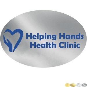 Oval Shape Custom Sticker - Foil, 2" x 3"
