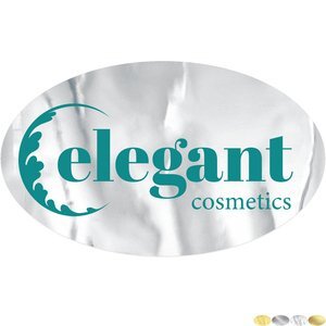 Oval Shape Custom Sticker - Foil, 1-1/2" x 2-1/2"