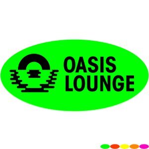 Oval Shape Custom Sticker - Neon, 1-3/4" x 3-5/8"