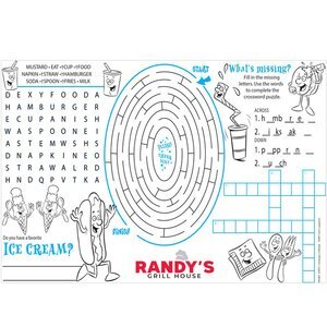 Coloring & Puzzle Activity Placemat