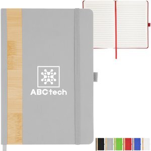 Recycled PU & Bamboo Accent Journal, 5" x 7"