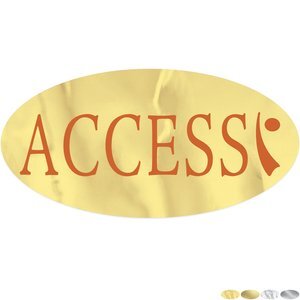 Oval Shape Custom Sticker - Foil, 5/8" to 1 1/8"