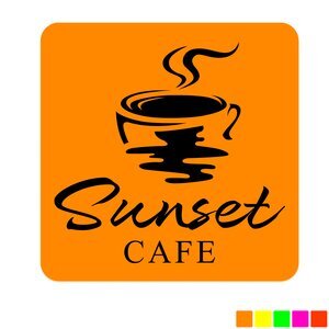 Square Shape Custom Sticker - Neon, 1-3/4" or 2"