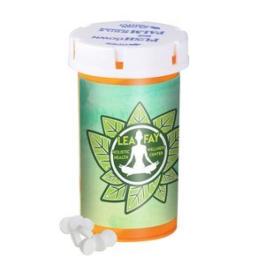 Sugar Free Peppermint Mini Mints in a Large Pill Bottle