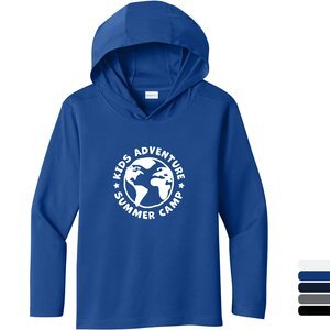 Sport-Tek® Posi-UV® Pro Poly Long Sleeve Youth Hoodie