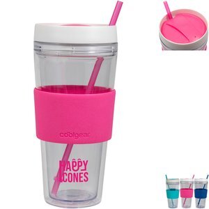 Cool Gear® Callisto Chiller Clear Straw Tumbler, 24oz.
