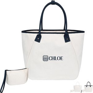 Market Street Cotton Tapered Carryall Tote