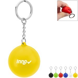 Round PU Stress Reliever Key Chain