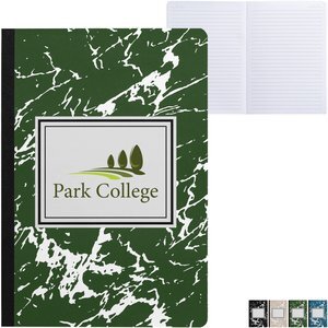 Slate A5 FSC Paper Marble Hardcover Composition Notebook, 5.71" x 8.27"