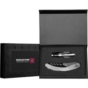 Raven Stainless Steel & Silicone Wine Gift Set, 2 Piece