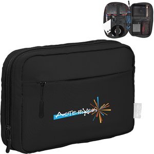 Mercer Recycled Nylon Dual-Pocket Organizer Pouch