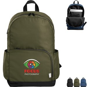 Kora rPET Dual Pocket Gold-Zip 15" Laptop Backpack