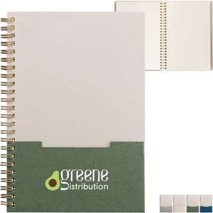 Lino A5 FSC Paper Spiral Binding Vertical Pocket Notebook