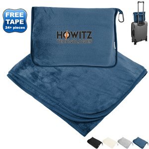 En Route rPET Travel Blanket w/ Trolley Pillow Pouch, 40" x 60"