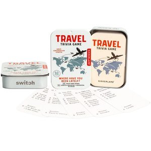 Kikkerland® Travel Trivia Card Game in Tin