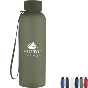 Morgan rPET Rubberized Bottle w/ Carry Strap, 20oz.