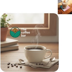 reGen Recycled Polyester Square Dye Sub Coaster