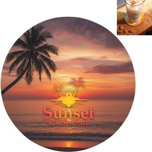 reGen Recycled Polyester Round Dye Sub Coaster