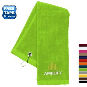 Tri-Fold Cotton Terry Velour Sports Towel, 16" x 25"