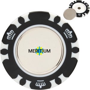 Recycled Poker Chip w/ Metal Ball Marker