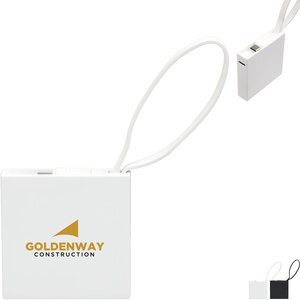 Recycled Power Bank w/ Type-C Cable, 2000mAh