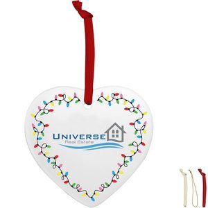 Heart Ceramic Holiday Ornament